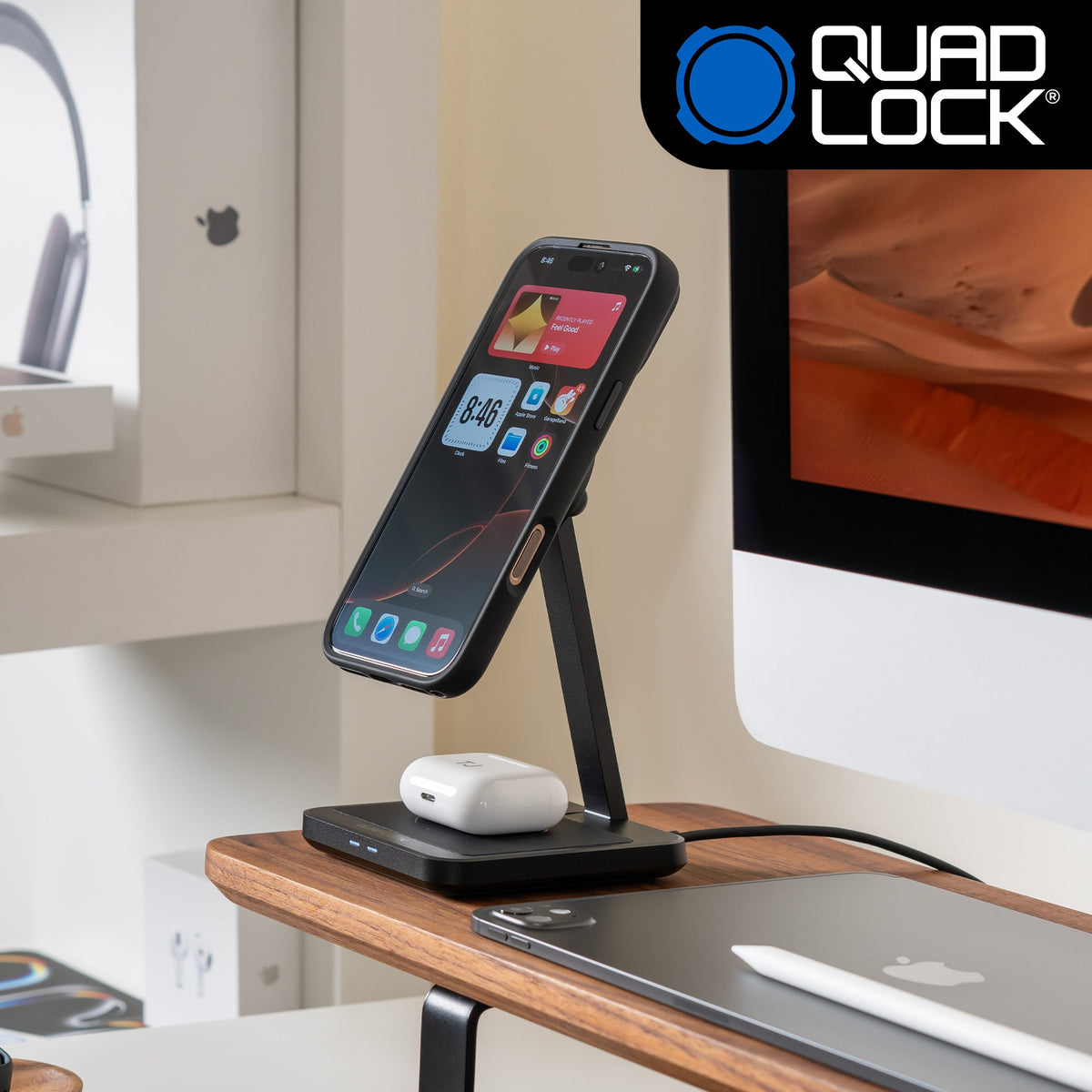 Home/Office - MAG Dual Desktop Wireless Charger - Quad Lock® Canada ...